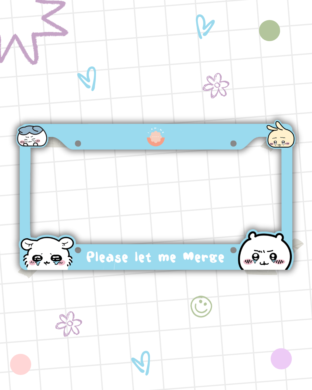 Please Let Me Merge License Plate Frame