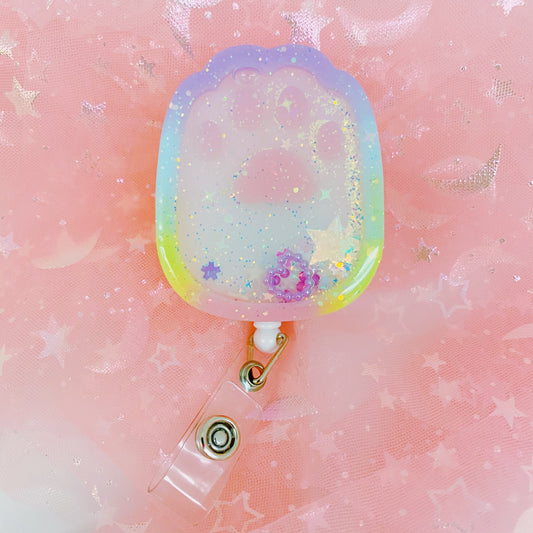 Paw Print Badge Reel (chibi shaped)