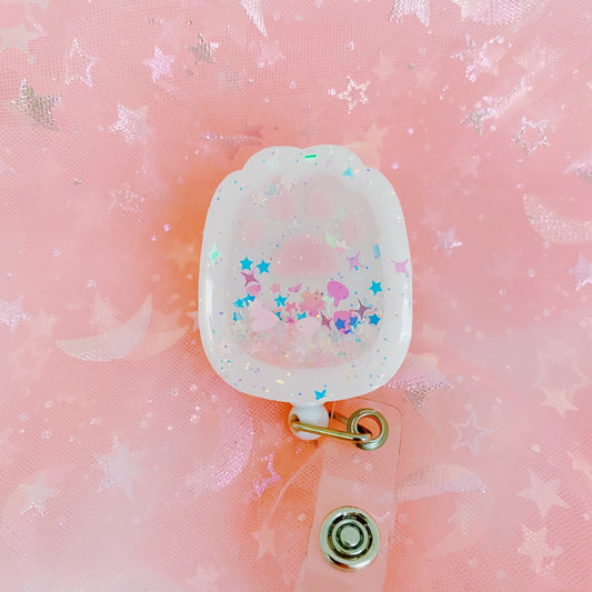 Mini Paw Print Badge Reel (chibi shaped)